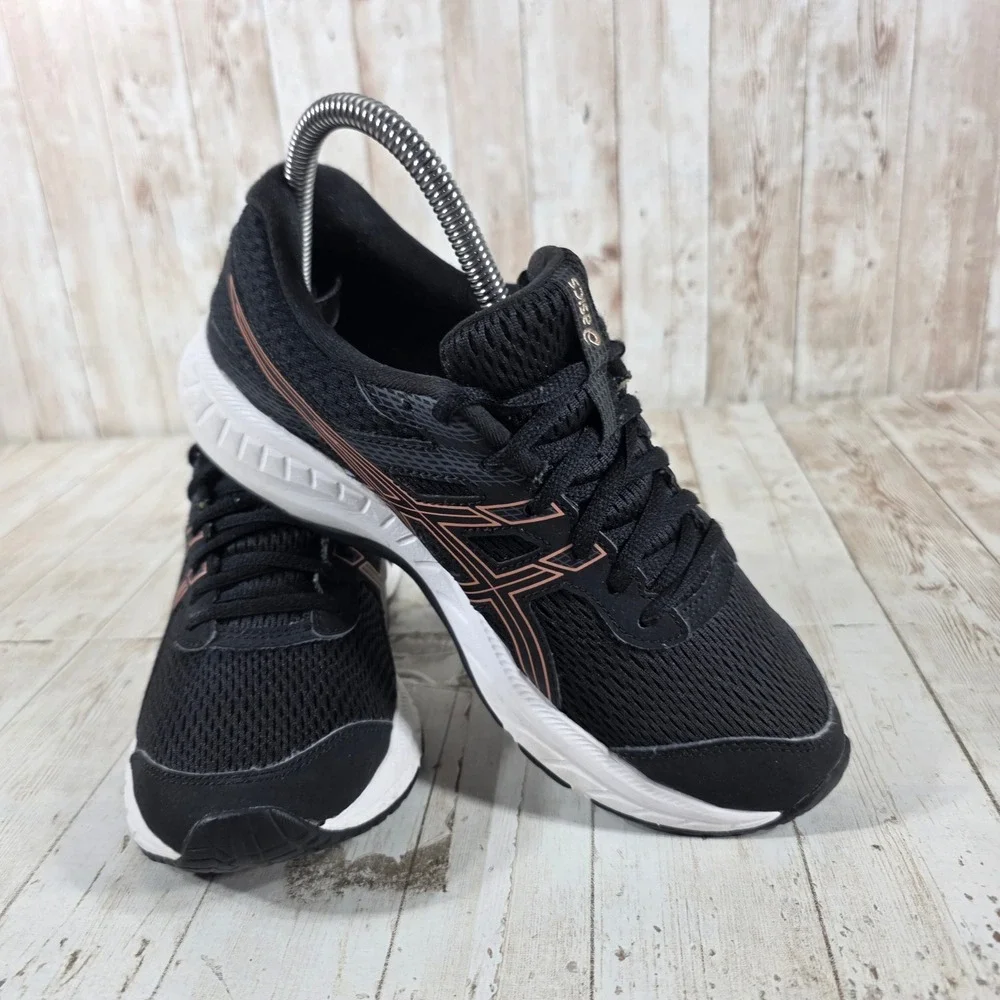 ASICS Gel-Contend‎ 6 Womens Running Shoes Black Rose Gold 1012A570 Size 6.5